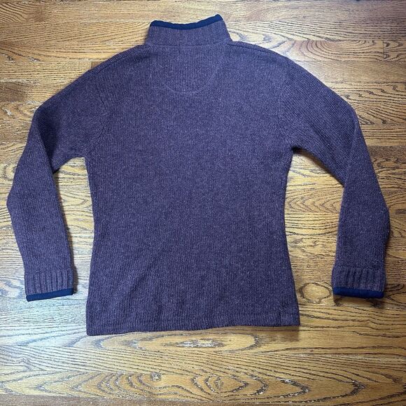 Alpine Design Sweater Mens Medium 1/4 Zip Wool Preppy Heavy Maroon Outdoor - Picture 9 of 11